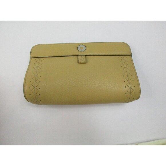 Cole Haan Village Classic Tote Handbag Womens Beige Leather with Two Pouch - Picture 3 of 6